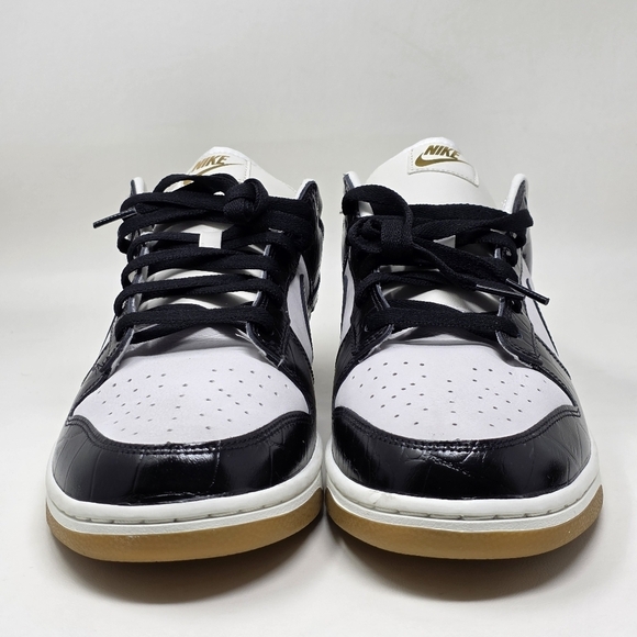 Nike Women's Dunk Low LX Black Croc FJ2260-003 Black-Sail-Gum Button Sz 13.5 New